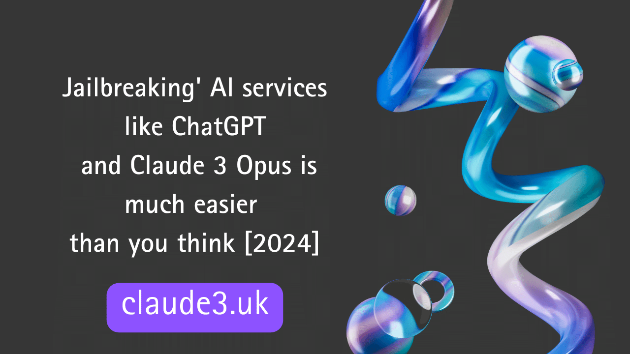 Jailbreaking' AI services like ChatGPT and Claude 3 Opus is much easier than you think [2024]